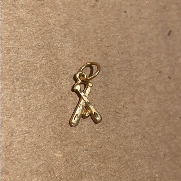 14Kplated Softball / Baseball Charm / Pendant - Picture 2 of 4